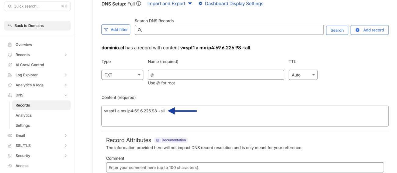 Cuándo el dominio ya existe